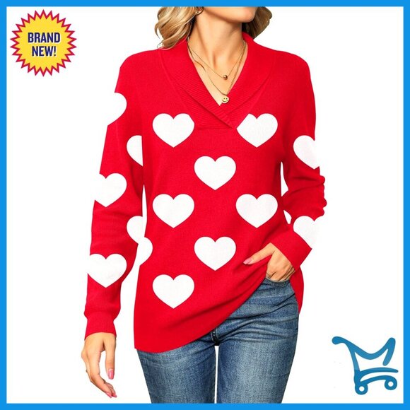 Sweaters - V Neck Pullover Sweater Long Sleeve Collar Knitted Soft Minimal Chic